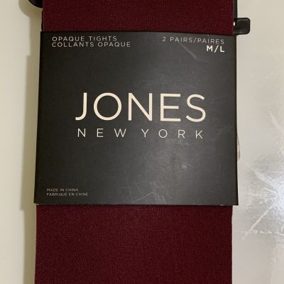 NEW JONES NY OPAQUE TIGHTS SIZE MEDIUM / LARGE 2 PAIR $18