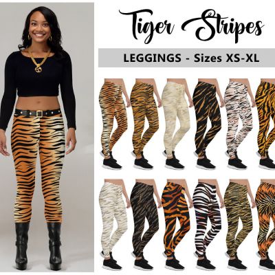 Tiger Stripes Leggings #1 - Animal Print Big Cat Lover Wild Fashion Leggings