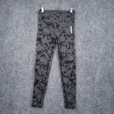 Gymshark Leggings Women XS Gray Adapt Camo Seamless Pants Pull On Ankle Gym Yoga