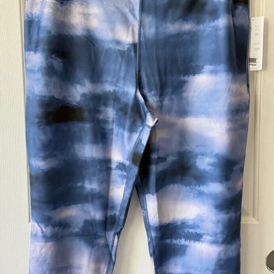 Jones New York Sport women's size 3X blue Tie Dye Leggings