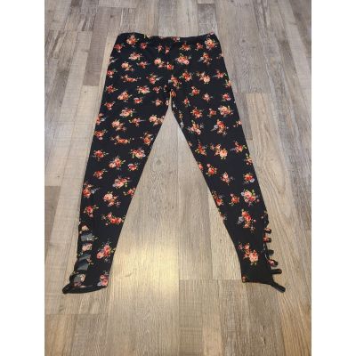 Bobbie brooks 1x plus size women's floral leggings