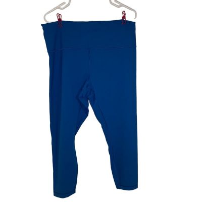 Lululemon Wunder Train High Rise Tight Blue Capri Size 18