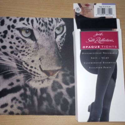 HANES SILK REFLECTIONS SUEDED LT. OPAQUE TIGHTS W/CONTROL TOP IN NAVY SIZE: CD