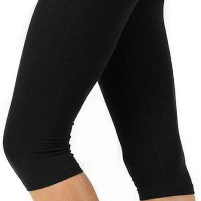 Premium Cotton Regular and plus Size 15 INCH Capri Leggings