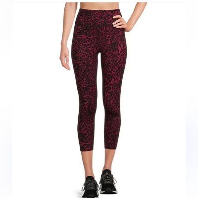 CALVIN KLEIN PERFORMANCE High-Waist Animal-Print Leggings athletic sport peached