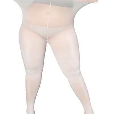 Oversize Plus Size Tights for Women, Solid Color Soft 3X-Large-4X-Large White