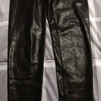 Offline By Aerie High Rise Leggings Small Black Shine Shiny