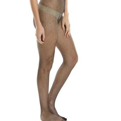 Stems Crystal Fishnet Pantyhose Black ( O/S )