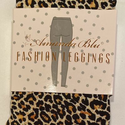 Amanda Blu Fashion Leggings Leopard Stretch size Small New