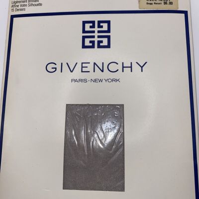 Vintage Givenchy Body Gleamers Style 157 Control Top Pantyhose Silver Fox Size B