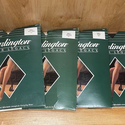 Burlington Sheer Legacy Lot Of 4 Size Small Tummy And Hip Control Pantyhose