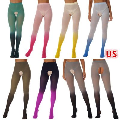 Women Sheer Pantyhose Mesh High Waist Stockings Tight Yoga Pants Training Sports