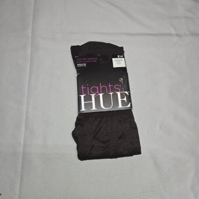 Hue Women Sheer Tights Control Top 1 Pair Sz 3 Black