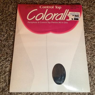 Coloralls pantyhose & control top panties all in one, color very navy, size: CD