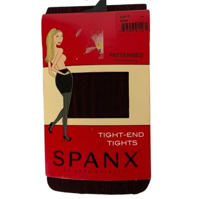 Spanx Womens Tight-End Tights Size E XXL Patterned Wine Body Shaping