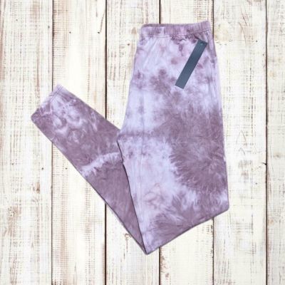 Women’s Leggings Pink Mauve Tie Dye Plus Size 1X-2X NWT Stretchy Buttery Soft