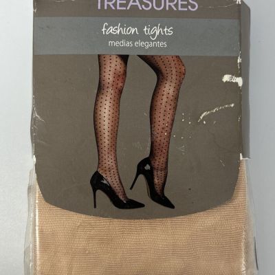 Secret Treasures Fashion Tights 1 Pair Size 4 Nude Cheetah Print Stay Up Power