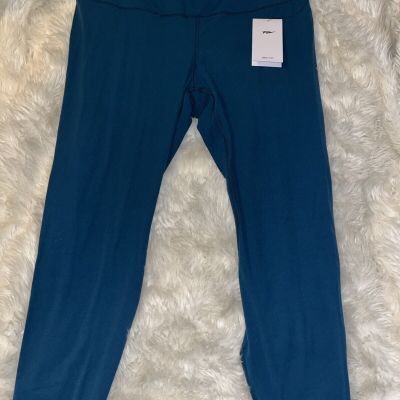 Women's Plus Size 1X Nike Yoga Luxe Training Leggings Blue High Rise 7/8 Length