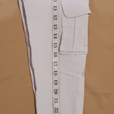 Sexy White Stretch Cargo Style Stretch Leggings Fits M - L