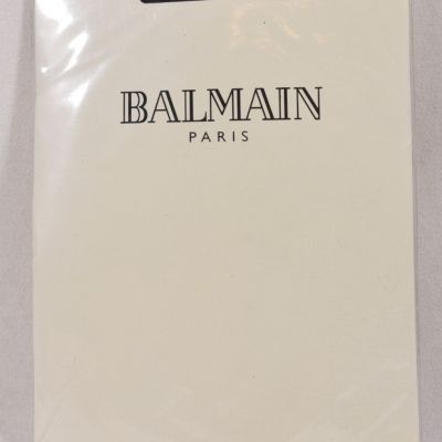 RARE Balmain Paris Pattern Tights 80D Blue Black One Size MTS-3913