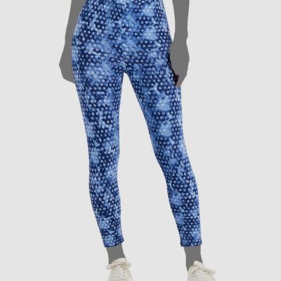 $19 Style & CO Women's Blue Socket Capri Leggings Pants Size L