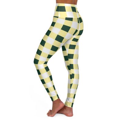 Oregon Ducks Yoga Leggings, Green and Yellow Workout Pants, High Waisted