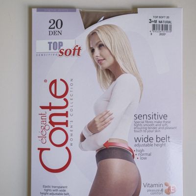 Conte TIGHTS Top 20 Den | Low-Rise Elastic Sheer Hipster Pantyhose