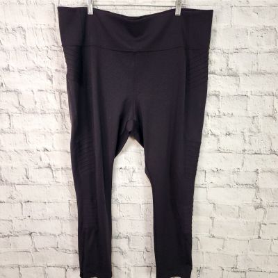 Athleta full Leggings plus Sz 3X black back pockets A38