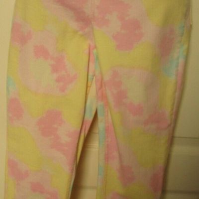 Hue Vapor Tie Dye Denim Capri leggings Size Medium Style U22467H