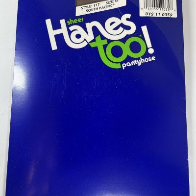 Hanes Too Style 117 Sheer South Pacific Panty Hose In Size EF