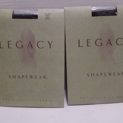 !SALE! 2 Pair Legacy Legware Shaping Brief and Short Brief Size D Black