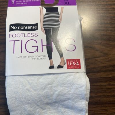 No Nonsense XL Footless Tights White