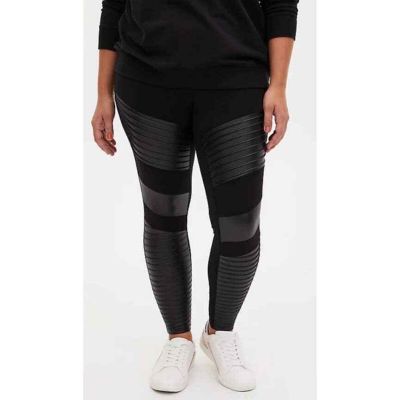 NEW TORRID Leggings Stretch Plus Size 4X Moto Biker Faux Vegan Leather HighRise