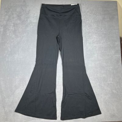 OFFLINE by Aerie OG Super Flare Yoga Pants XL Black High Rise Foldover Waist NEW