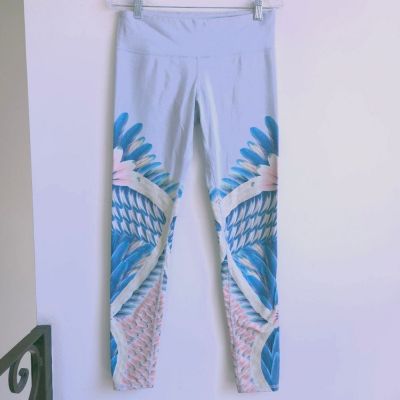 Alo Feather Print Athletic Workout Yoga Leggings