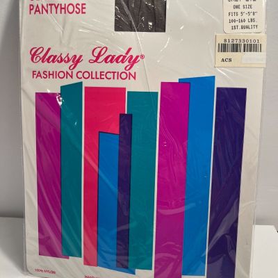 Vtg Classy Lady Fashion Collection Ultra Sheer Pantyhose; color= Grey Eve (P1)