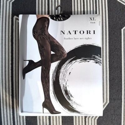 NEW Natori Feather Lace Net Tights Size XL