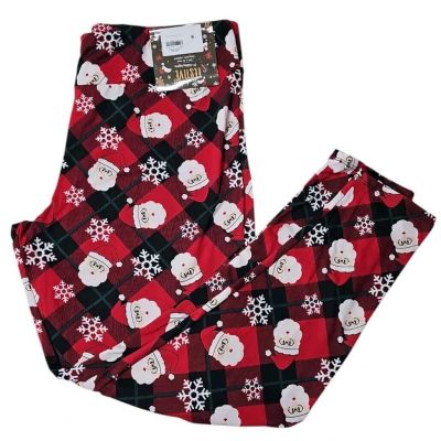 Feeling Festive Women's Plus Size 1X (16w-18w) Christmas Leggings Santa Print