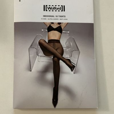 Wolford Sz M Individual 10 Tights Ultra Sheer 10 Denier Mat Look 18382 Cosmetic