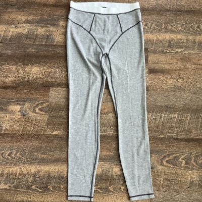 Fabletics Women’s Waffle Knit Leggings Classic Grey Heather/ White Size Large