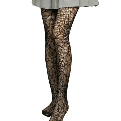 Women's Sheer Mesh Tights High Waist Control Top Footed Pantyhose Stockings B...