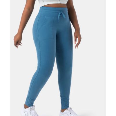 NWT Halara Women's Side Pocket Drawstring Leggings Glacier Blue Size 1X