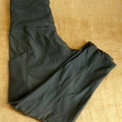 N.Y.L. Women Capri Leggings SIZE S Blue Polyester Spandex