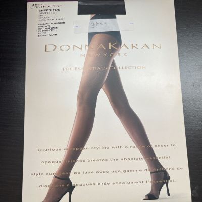 Donna Karan New York Essentials Collection Pantyhose Sheer GRAPHITE Small Grey