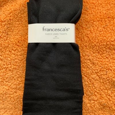 ????NWT Francesca’s Fleece Lined Tights BLACK M/L????