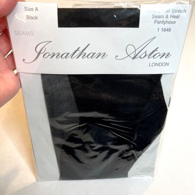 Jonathan Aston Back Seam Pantyhose Tights Size A Small Sheer Retro Burlesque New