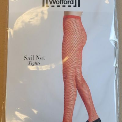 Wolford BLACK Sail Net Tights, US Small