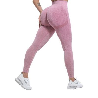 Pink Butt Lifting Seamless Scrunch Butt Workout Gym Leggings Medium