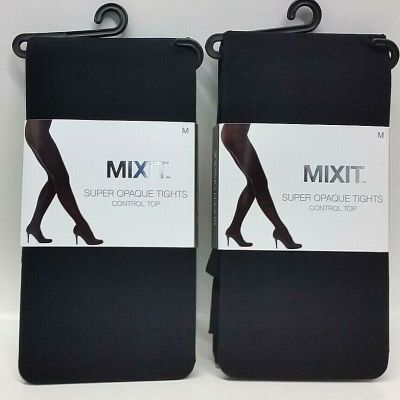 ( LOT 2 )MixitSUPER OPAQUE TIGHTS CONTROL TOP - Black Size M