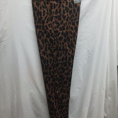 Style & Co Leggings, Black and Brown Animal Print, XXL